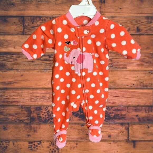 5 for $25🔥Child of Mine by Carter's Pink Footies Pajamas Baby Size Newborn - Picture 1 of 4
